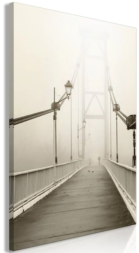 Πίνακας - Bridge in the Fog (1 Part) Vertical - 40x60