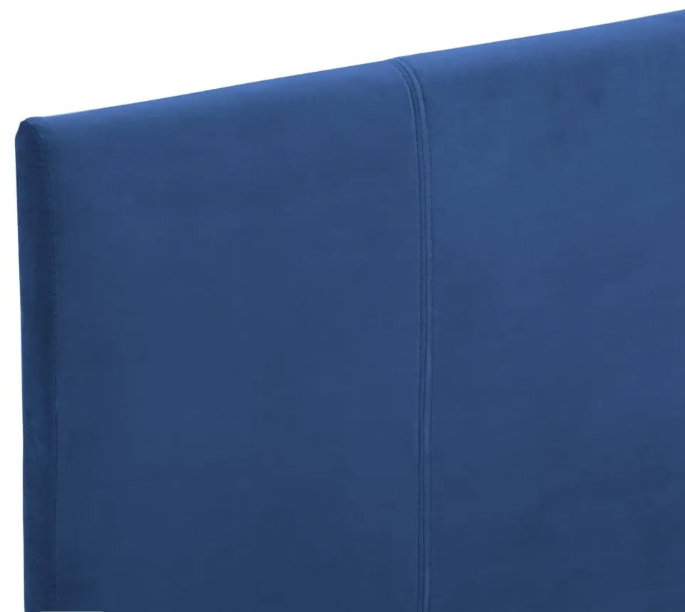 vidaXL Πλαίσιο Κρεβατιού Μπλε 90 x 200 εκ. Υφασμάτινο