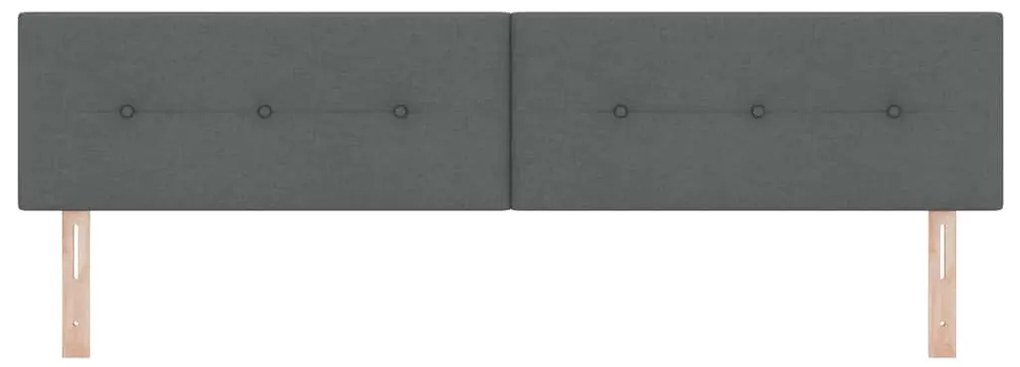 vidaXL LED Κεφαλάρι με φώτα λωρίδας LED Σκούρο Γκρι 200 cm ύφασμα
