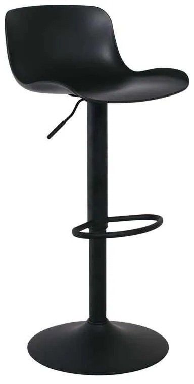 Σκαμπώ MOSS BAR Μέταλλο/PP Μαύρο 44x45x58/81-79/102cm (Σετ 2 ΤΕΜ)