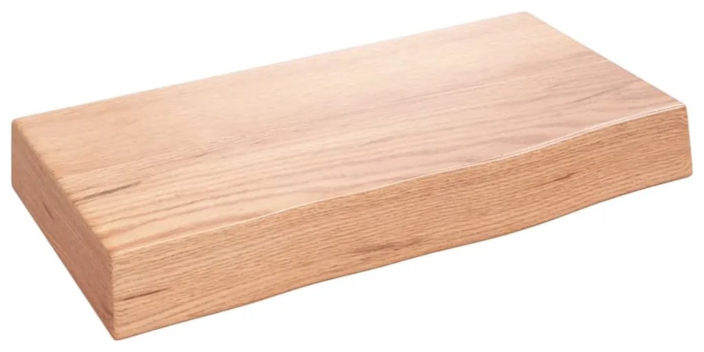 vidaXL Ράφι Τοίχου Ανοιχτό Καφέ 40x20x6 εκ. Επεξεργ. Μασίφ Ξύλο Δρυός