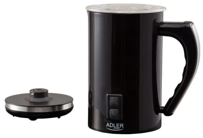 Συσκευή για Αφρόγαλα Adler AD 4478, 500W, 240 ml, Αντικολλητική επίστρωση, Προστασία STRIX, Μαύρο