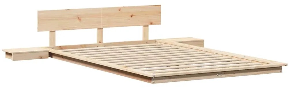 vidaXL Σκελετός Κρεβατιού Καφέ 140 x 190 cm ξύλο