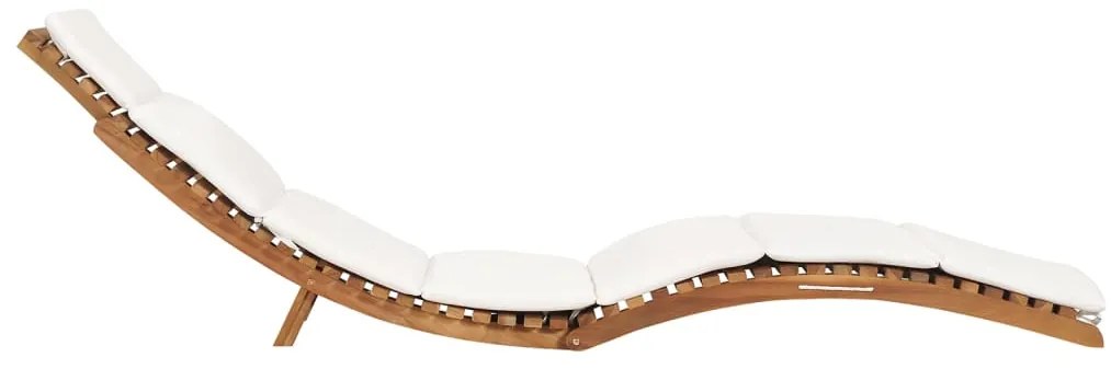 vidaXL Ξαπλώστρες 2 τεμ. από Μασίφ Ξύλο Teak με Μαξιλάρια