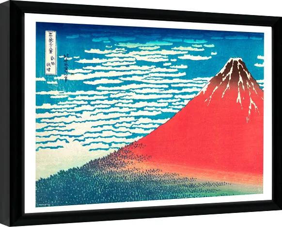 Κορνιζαρισμένη αφίσα Hokusai - Red Fuji