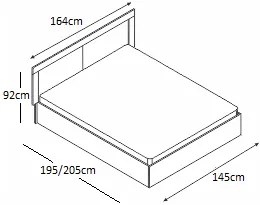 Κρεβάτι ξύλινο SAMBA 140x190 DIOMMI 45-072