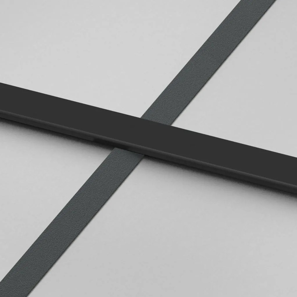 vidaXL Συρόμενη Πόρτα Μαύρη 90 x 205 εκ. από Ψημένο Γυαλί & Αλουμίνιο