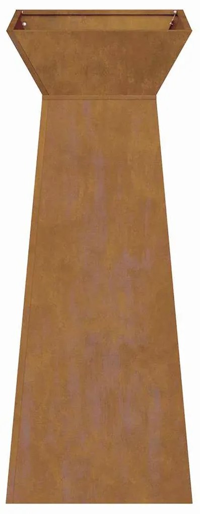 vidaXL Γλάστρα Πυλώνας 2 pcs Ασημί 40 x 40 x 100 cm Σχάρα καιρός