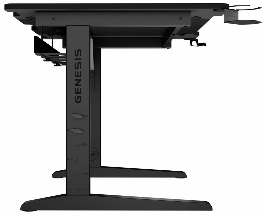 Γραφείο Genesis HOLM MODULAR 120 RGB 120 x 75 cm Μαύρο