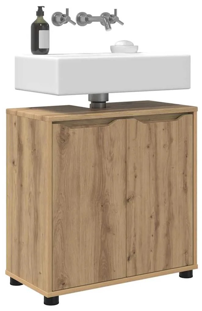 vidaXL Ντουλάπα νιπτήρα μπάνιου με ράφι Artisan Oak 60 x 30 x 60 cm