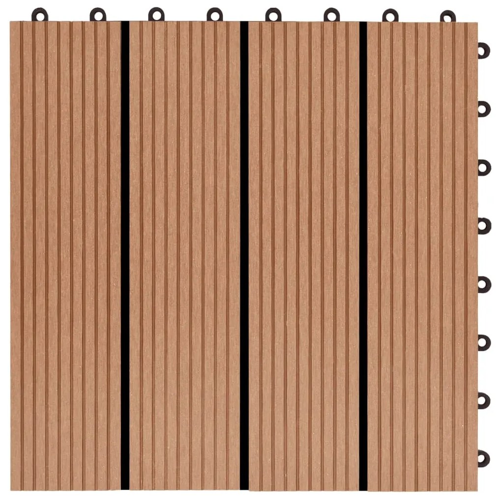 vidaXL Πλακάκια Deck 22 τεμ. Χρώμα Teak 30 x 30 εκ. 2 μ² από WPC