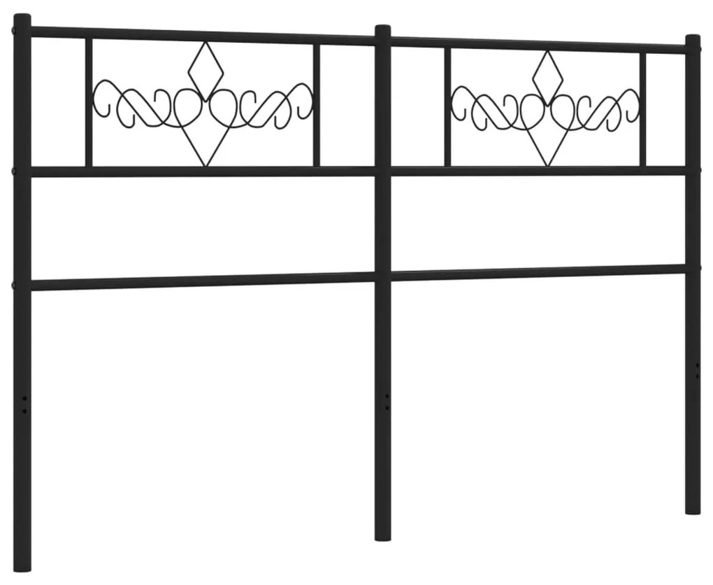 vidaXL Κεφαλάρι Μαύρο 140 εκ. Μεταλλικό