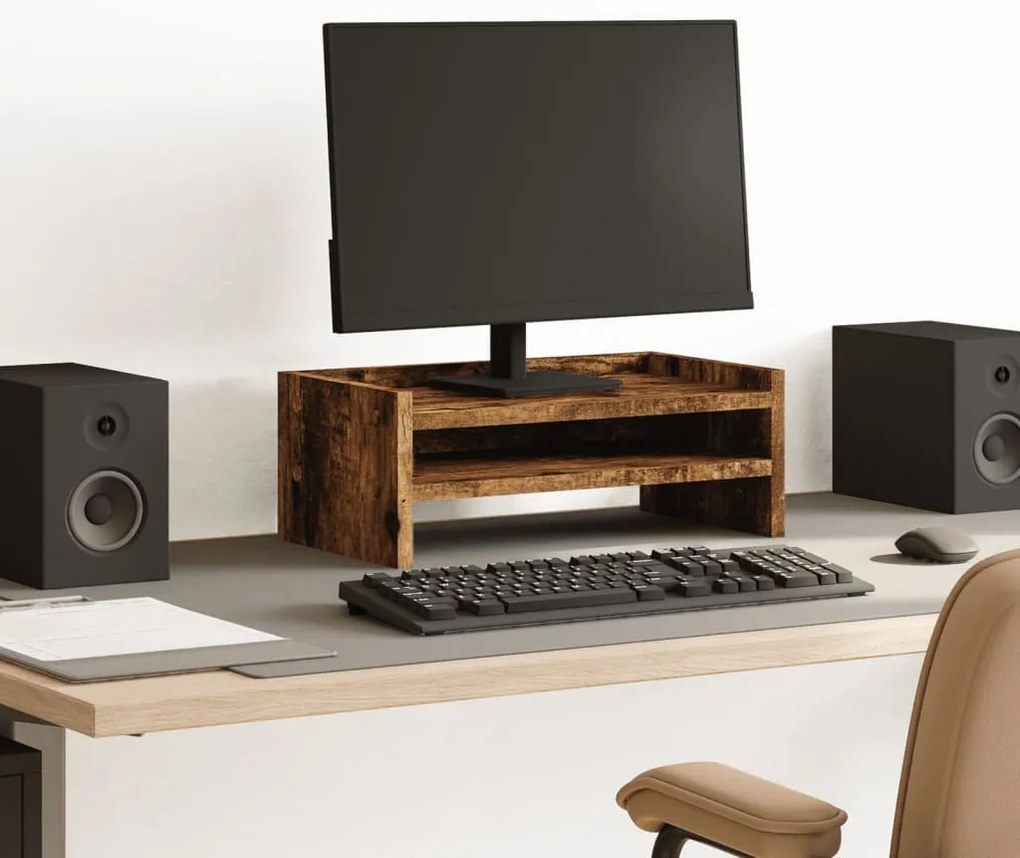 vidaXL Βάση Οθόνης Καπνιστή Δρυς 42x24x16 εκ. από Επεξεργασμένο Ξύλο
