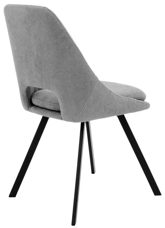 Καρέκλα Initiate γκρι μπουκλέ ύφασμα-πόδι μαύρο μέταλλο 48x57x85εκ 2αδα 48x57x85 εκ.