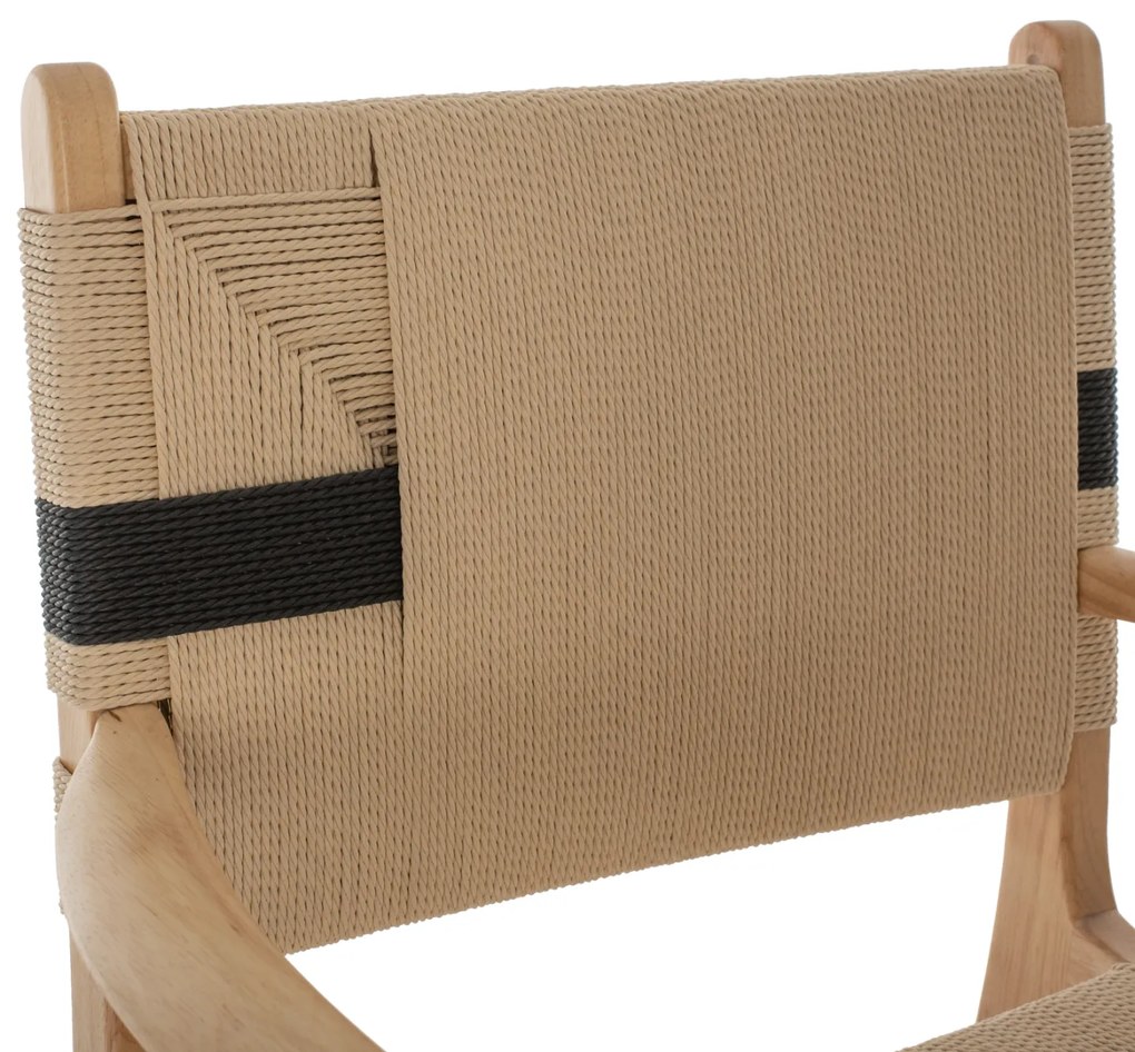 ΠΟΛΥΘΡΟΝΑ BAND RUBBERWOOD ΚΑΙ ΣΧΟΙΝΙ 62,5x60x88Yεκ.HM9324.01