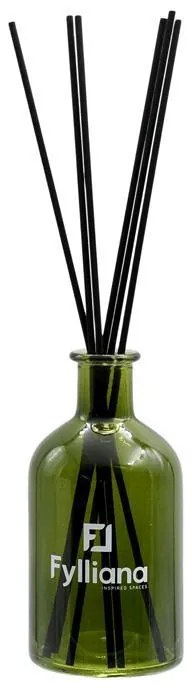 Αρωματικό Χώρου Γυάλινο Μπουκαλάκι με Sticks FL013 Fylliana "Σαμπάνια" Πράσινο χρώμα με Συσκευασία Δώρου 200ml