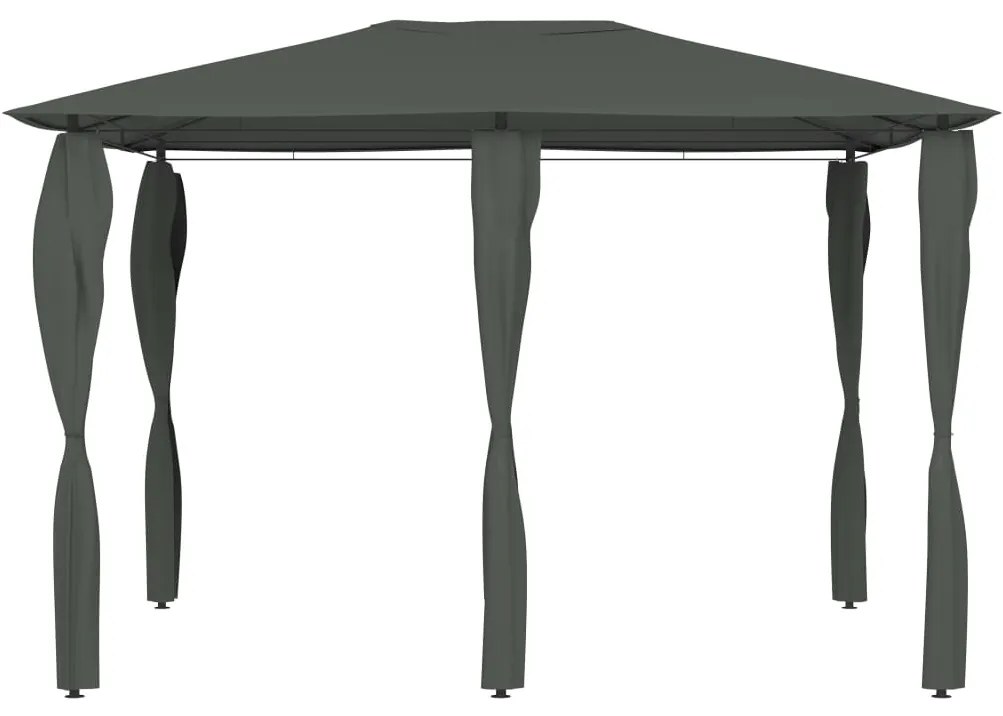 vidaXL Κιόσκι με Καλύμματα Στύλων Ανθρακί 3 x 4 x 2,6 μ. 160 γρ./μ²