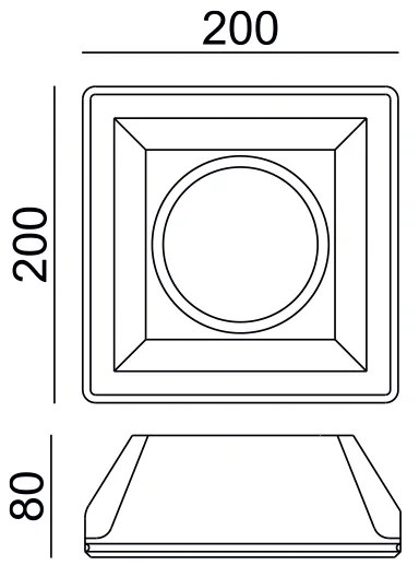 ΤΕΤΡΑΓΩΝΟ ΓΥΨΙΝΟ TRIMLESS ΣΠΟΤ ABBY AR111 GU10 - G90161C - G90161C