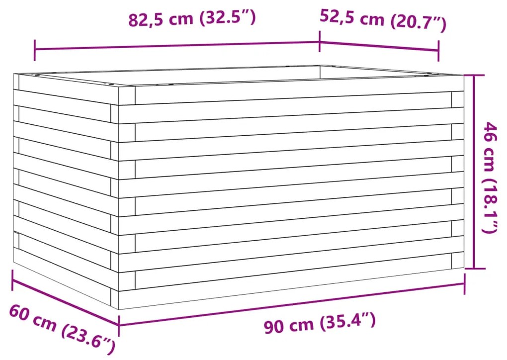 ΖΑΡΝΤΙΝΙΕΡΑ ΚΑΦΕ ΚΕΡΙΟΥ 90X60X46 ΕΚ. ΑΠΟ ΜΑΣΙΦ ΞΥΛΟ ΠΕΥΚΟΥ 3282456