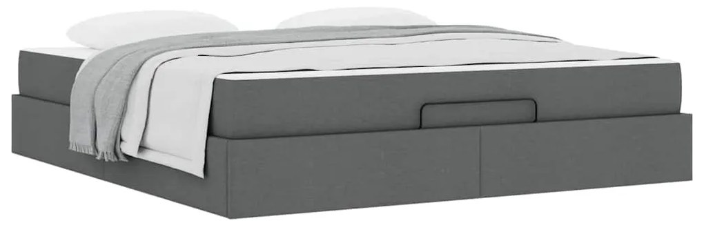 vidaXL Σκελετός Κρεβατιού Άλλο Σκούρο γκρι 180 x 200 cm ύφασμα