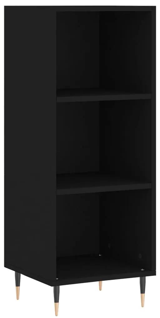vidaXL Ντουλάπι Μαύρο 34,5 x 32,5 x 180 εκ. από Επεξεργασμένο ξύλο