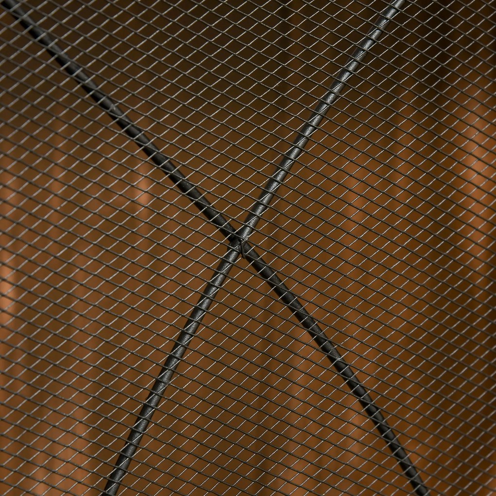 HOMCOM Προστατευτικό τζακιού, τριπλό αναδιπλούμενο, μεταλλική κατασκευή, επίστρωση, 108x2x76 cm, μαύρο