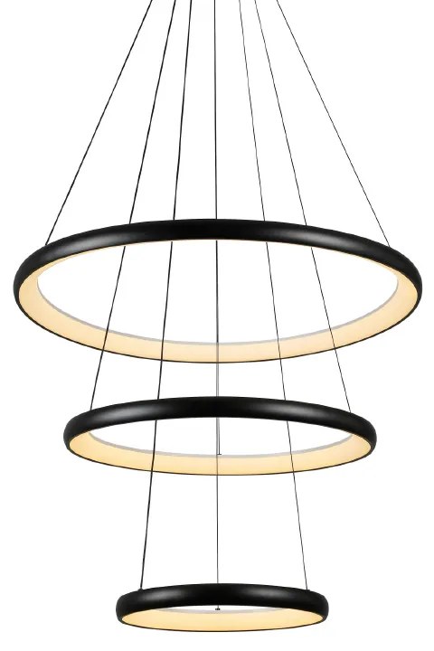 ΚΡΕΜΑΣΤΟ Φ/Σ LED 60W 4800LM CCT IP20   ΜΑΥΡΟ ΜΕΤΑΛΛΙΚΟ + ΑΚΡΥΛΙΚΟ  ACA HM23LEDP3BKCCT