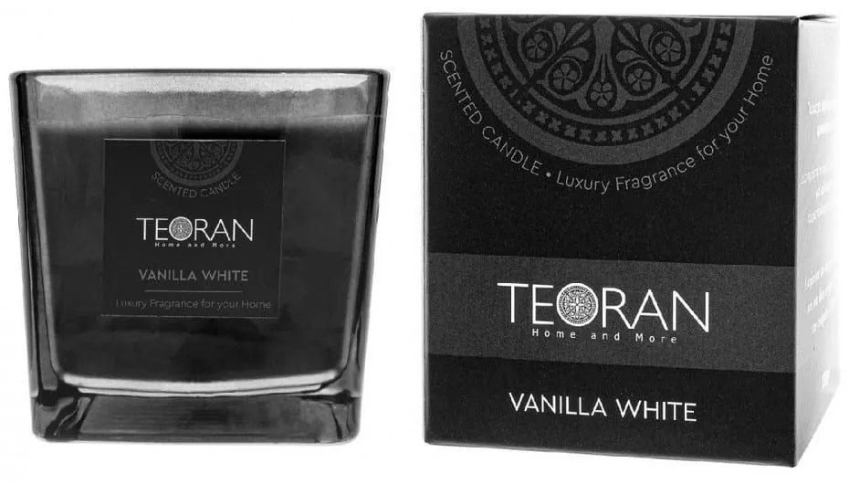 Αρωματικό Κερί Vanilla White Τετράγωνο 210gr Teoran