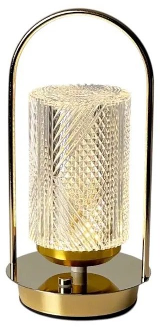 Επαναφορτιζόμενο Επιτραπέζιο Φωτιστικό LED Χρυσό