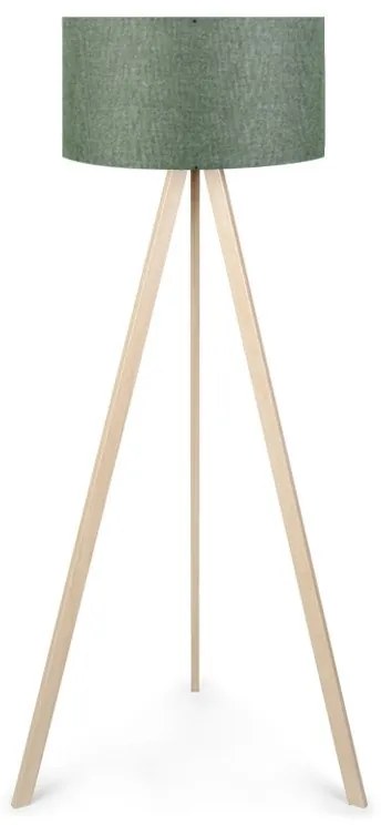 Megapap Φωτιστικό Δαπέδου Rosling Mdf/ύφασμα Pvc Φυσικό/ Χακί 38x38x140εκ.