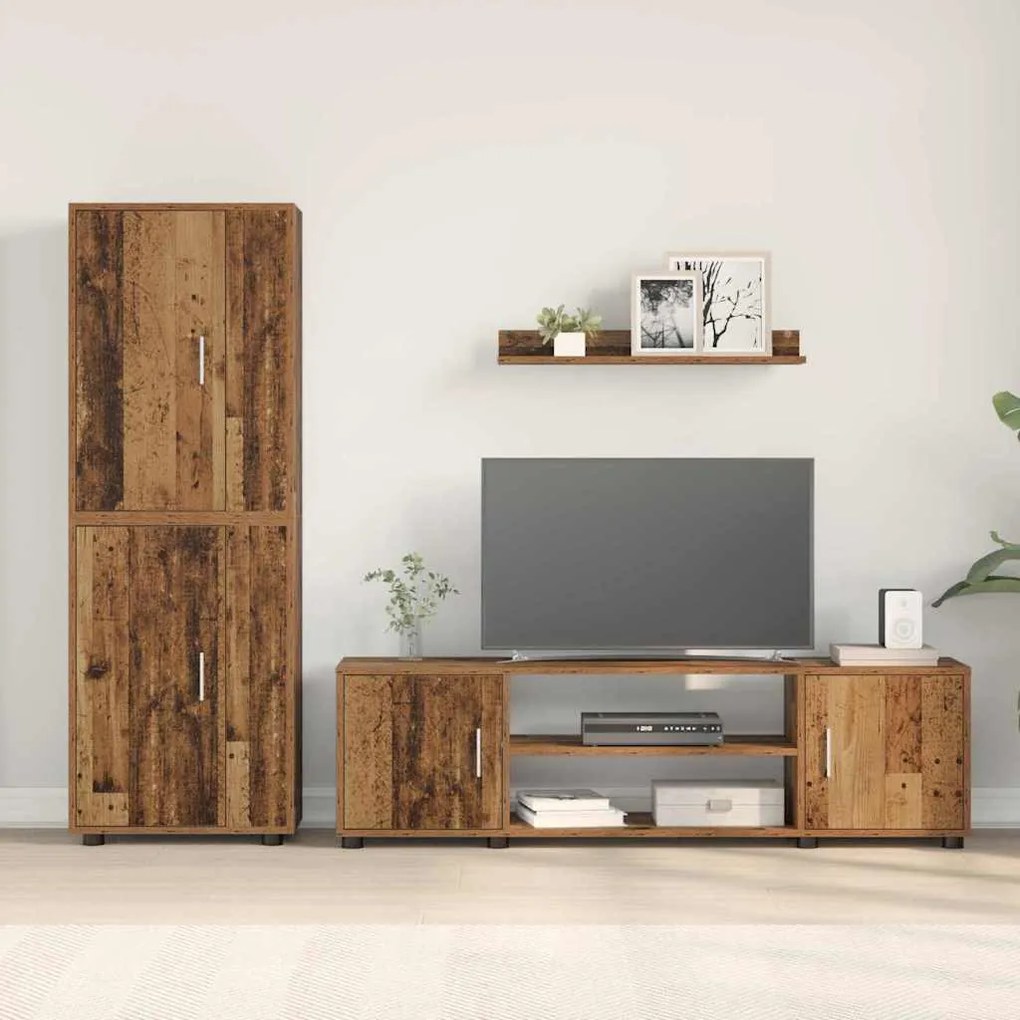 vidaXL Σετ 4 τεμαχίων για ντουλάπα τηλεόρασης 4 pcs Παλιό ξύλο