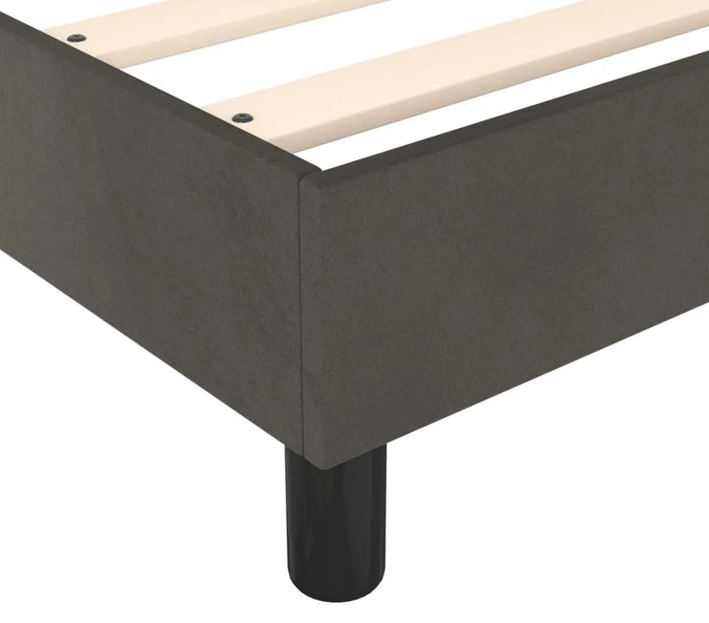 ΚΡΕΒΑΤΙ BOXSPRING ΜΕ ΣΤΡΩΜΑ ΣΚΟΥΡΟ ΓΚΡΙ 90X200 ΕΚ. ΒΕΛΟΥΔΙΝΟ 3144310