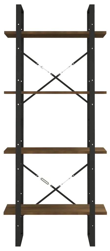 vidaXL Βιβλιοθήκη με 4 Ράφια Καφέ Δρυς 60x30x140 εκ. Επεξεργ. Ξύλο