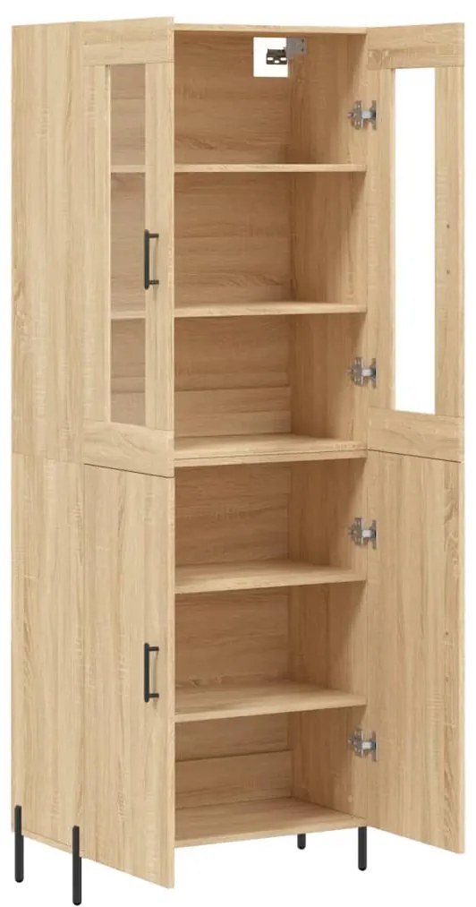 vidaXL Ντουλάπι Sonoma δρυς 69,5 x 34 x 180 εκ. από Επεξεργασμένο Ξύλο