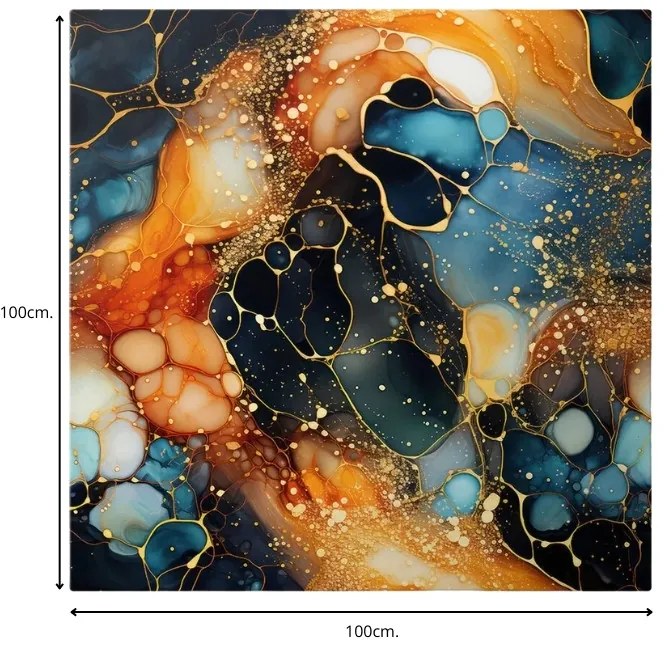 Πίνακας σε καμβά &quot;Universal Texture Abstract&quot; Megapap ψηφιακής εκτύπωσης 100x100x3εκ.