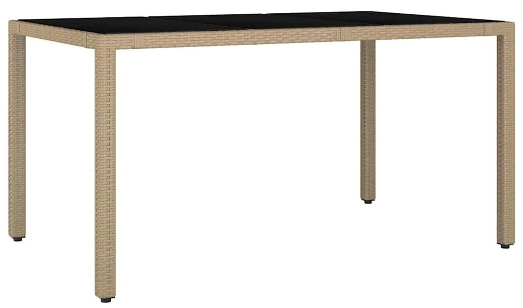vidaXL Σέτ φαγητού για κήπο 5 pcs Μπεζ 150 x 90 x 75 cm