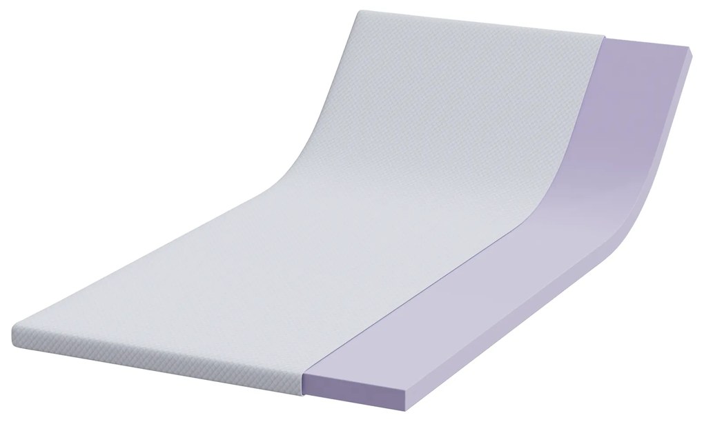 vidaXL Στρώματα Λευκό 90 x 200 cm 100% ύφασμα πολυεστέρα με τζακάρ