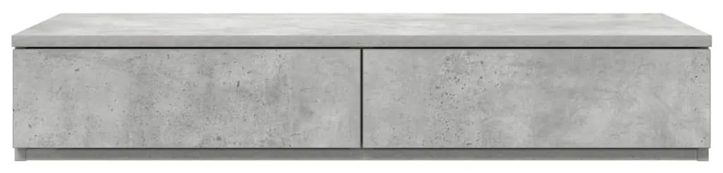 vidaXL Συρτάρια κρεβατιού Σκυρόδεμα Γκρι 100 x 36,5 x 16,5 εκ