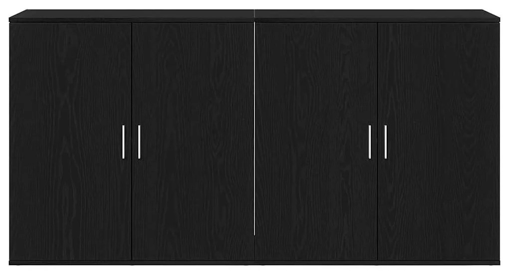 vidaXL Παραδοσιακά Πλευρικά Έπιπλα 2 pcs Μαύρη δρυς 79 x 38 x 80 εκ.