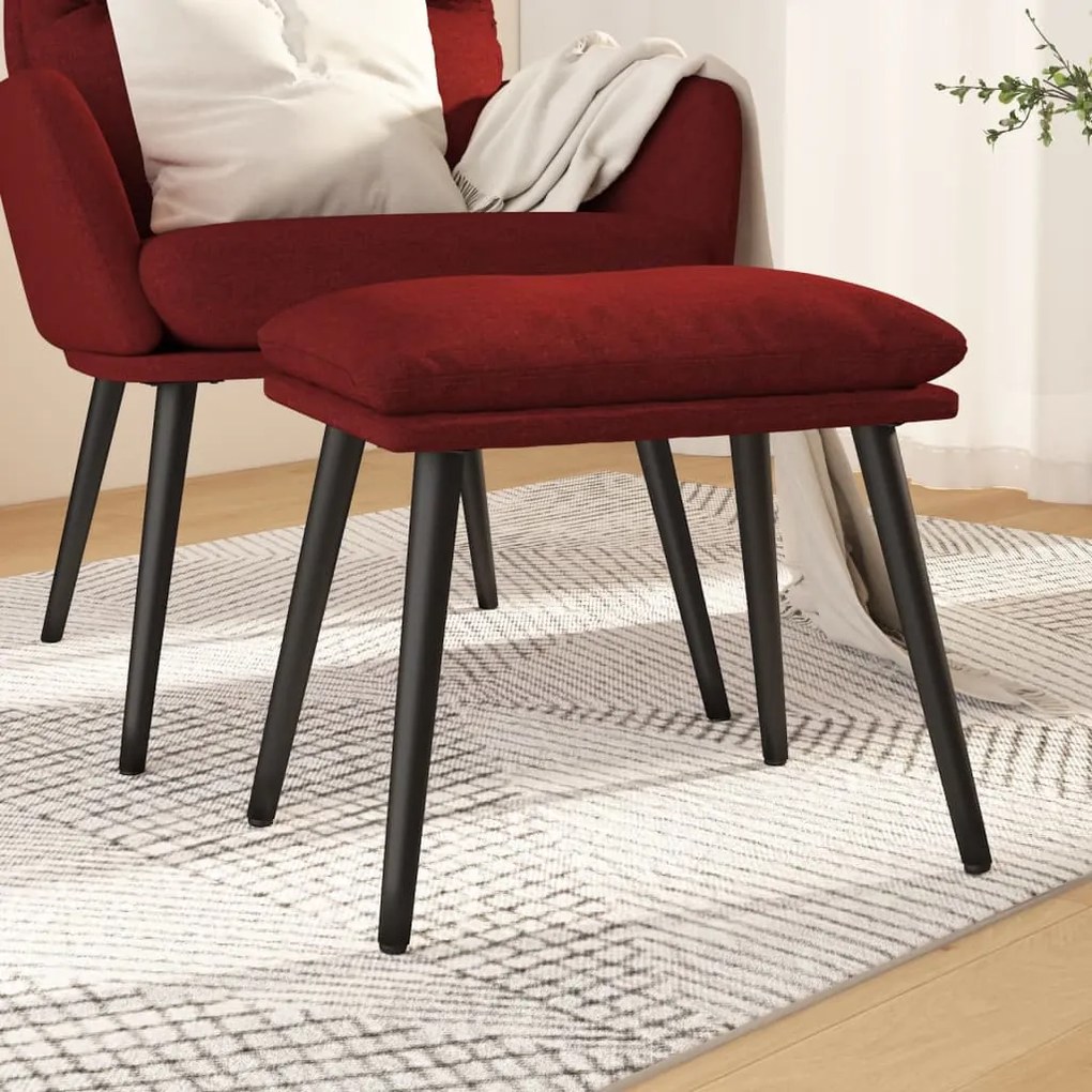 vidaXL Υποπόδιο Μπορντό 45 x 29,5 x 39 εκ. Υφασμάτινο