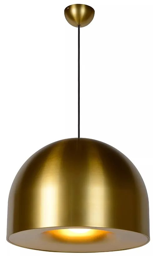 Φωτιστικό Κρεμαστό Lucide 20421-01-02 AKRON Χρυσό Χρώμα (Gold Coloured)|Μαύρο Ματ (Black Mat)