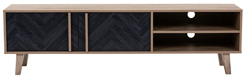 ALBERO TV STAND SONOMA DECAPE ΜΑΥΡΟ ΜΕ PATTERN 160x35xH45cm - 05-0435 - 05-0435