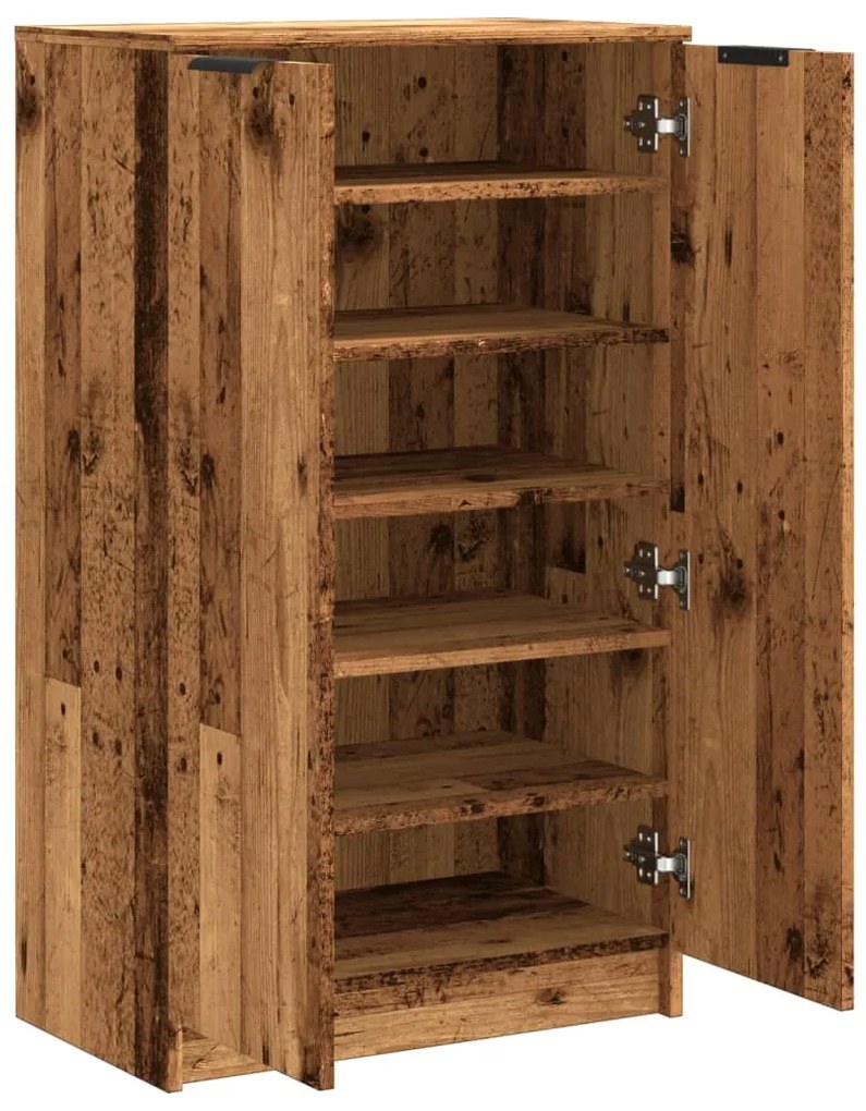 vidaXL Παπουτσοθήκη Όψη Παλαιού Ξύλου 59x35x100,5 εκ. Επεξ. Ξύλο
