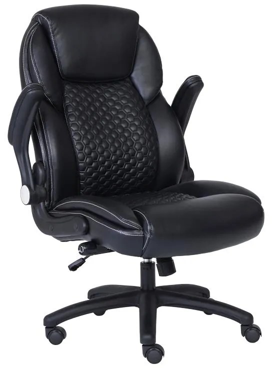 Καρέκλα γραφείου διευθυντή Desain pu σε μαύρη απόχρωση 74x73x108-116εκ 74x73x116 εκ.