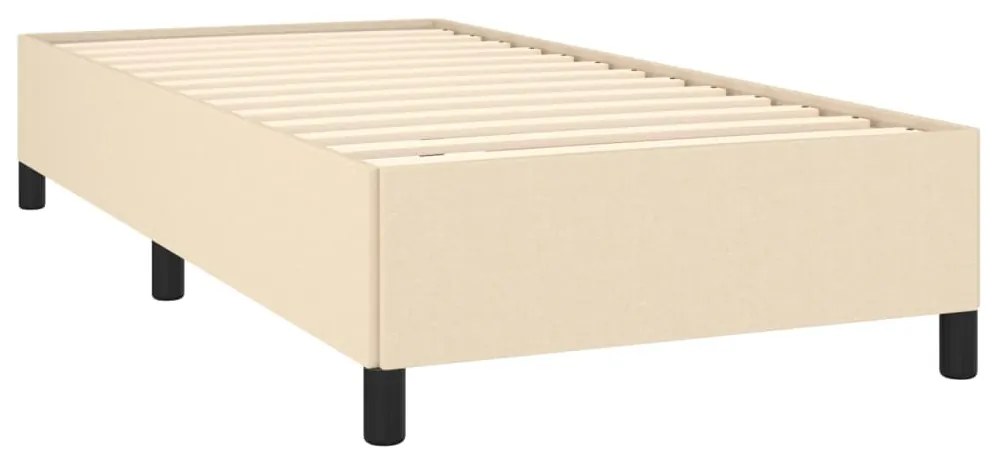 vidaXL Κρεβάτι Boxspring με Στρώμα Κρεμ 80 x 200 εκ. Υφασμάτινο