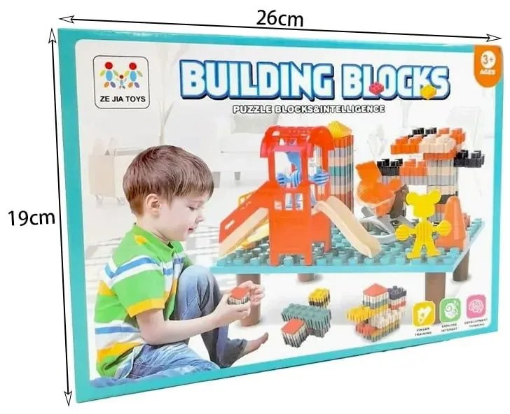 Ze jia toys Παιδικά τουβλάκια παζλ - Building blocks-56030-6585