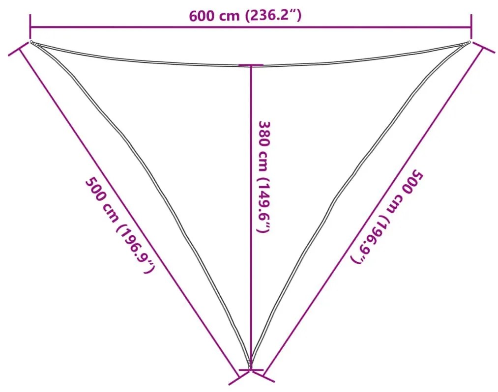 Πανί Σκίασης Μπεζ 5 x 5 x 6 μ. από HDPE 160 γρ./μ² - Μπεζ