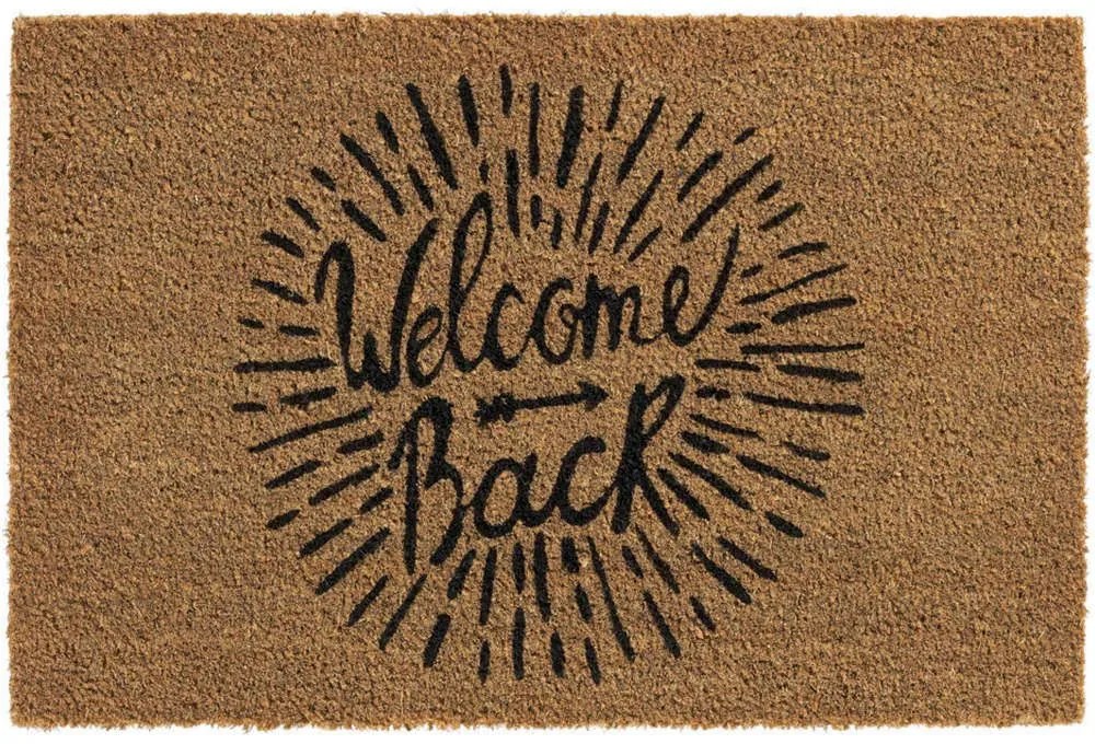 Πατάκι Εισόδου E-Coco 001 Welcome Back 40X60cm Beige-Black Sdim 40Χ60