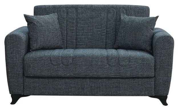 MELINA DARK GREY ΥΦΑΣΜΑ 2ΘΕΣΙΟΣ ΚΑΝΑΠΕΣ/ΚΡΕΒΑΤΙ ΜΕ ΑΠΟΘ.ΧΩΡΟ 150Χ80εκ.