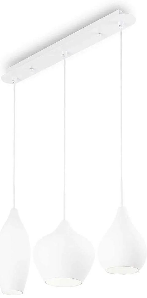 Φωτιστικό Οροφής-Ράγα Soft 111858 60x40/113x20cm 3xE14 40W White Ideal Lux
